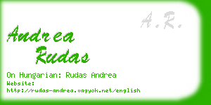 andrea rudas business card